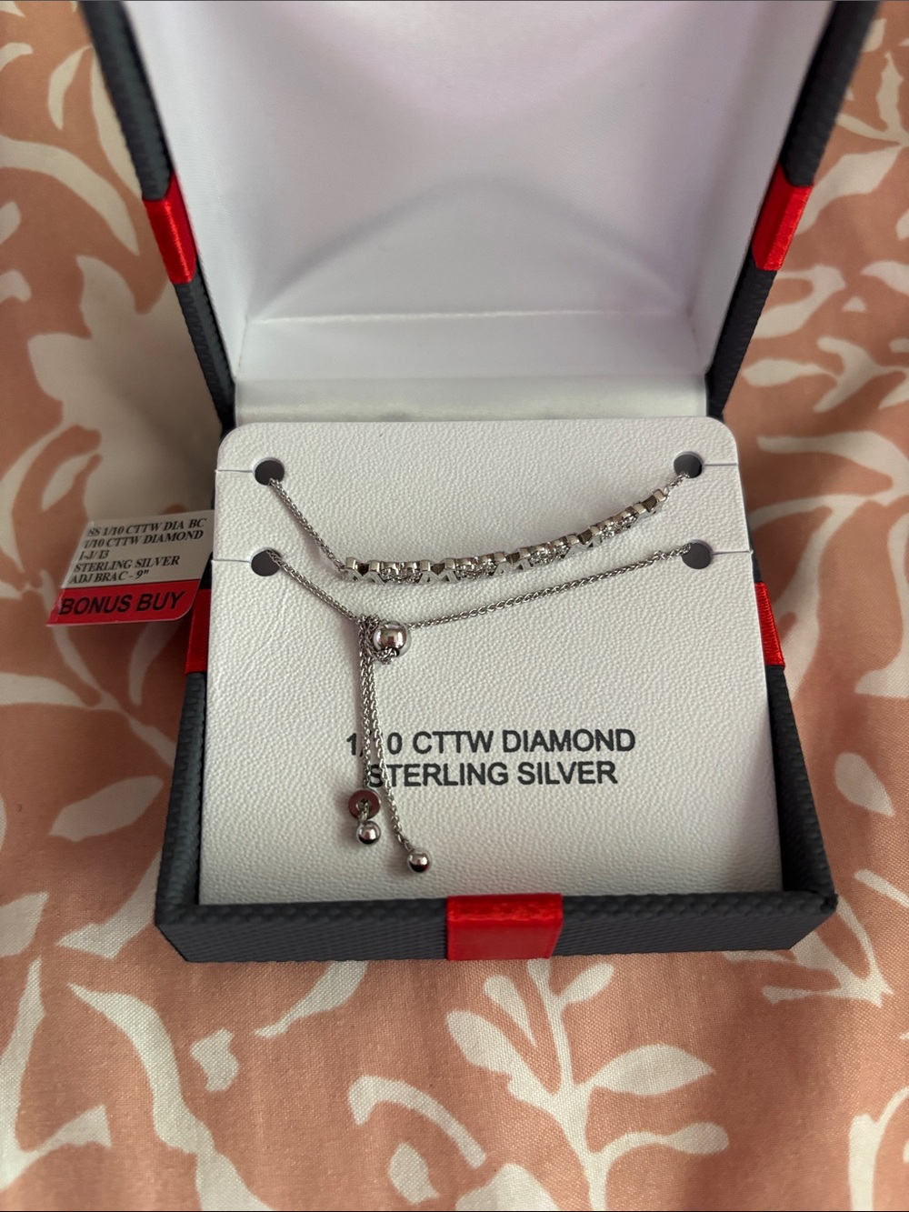 jcpenney Sterling Silver Diamond-Accent Adjustable Lariat Necklace - Silver